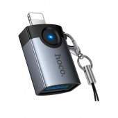 Адаптер Hoco UA46 Lightning male -> USB female Black