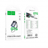 Адаптер Hoco UA46 Lightning male -> USB female Black