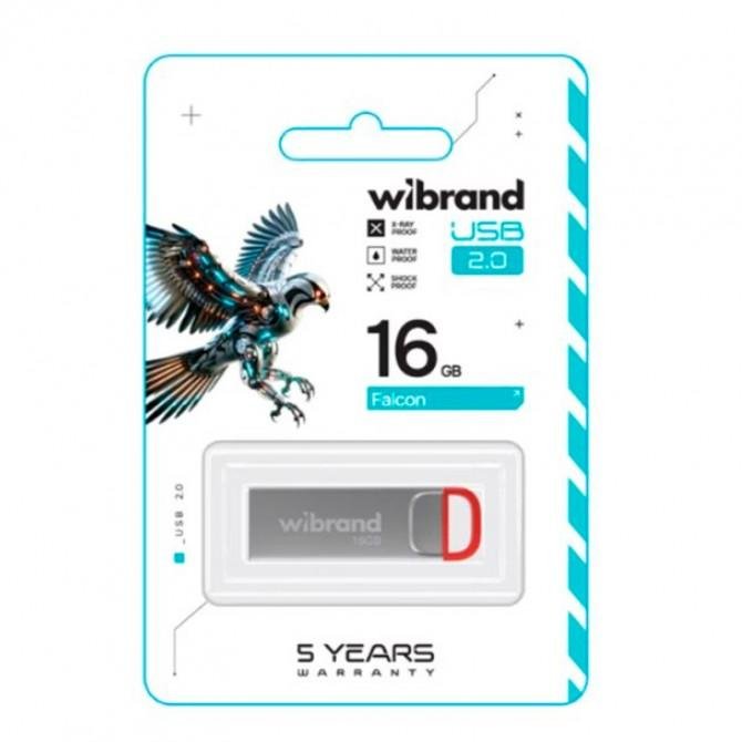 Флеш-накопичувач Wibrand USB 2.0 16Gb Falcon Червоний-1