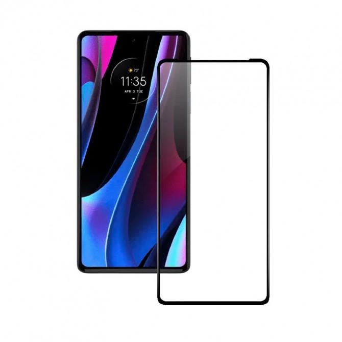Захисне скло для MOTO EDGE 30 Neo Full Glue (0.3 мм, 2.5D, чорне) ЛЮКС