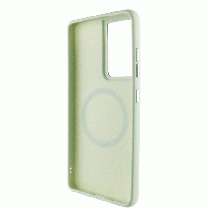 TPU чехол Bonbon Metal Style with MagSafe для Samsung Galaxy S24 Ultra Белый-1