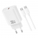 Мережевий зарядний пристрій XO CE41 30W USB-C+Type-c White