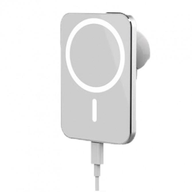 Автомобільний безпровідний зарядний пристрій + тримач Amaztec Car Mount Magnetic 15W для iPhone 12