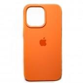 Оригинальный силиконовый чехол для iPhone 13 Светло Оранжевый FULL