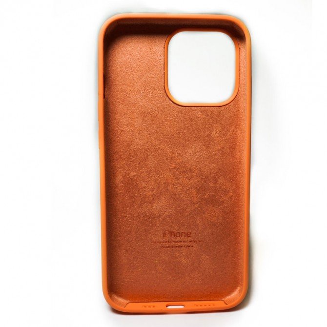 Оригінальний силіконовий чохол для iPhone 13 Світло Помаранчевий FULL-1