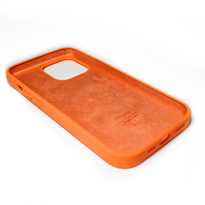Оригінальний силіконовий чохол для iPhone 13 Світло Помаранчевий FULL-2