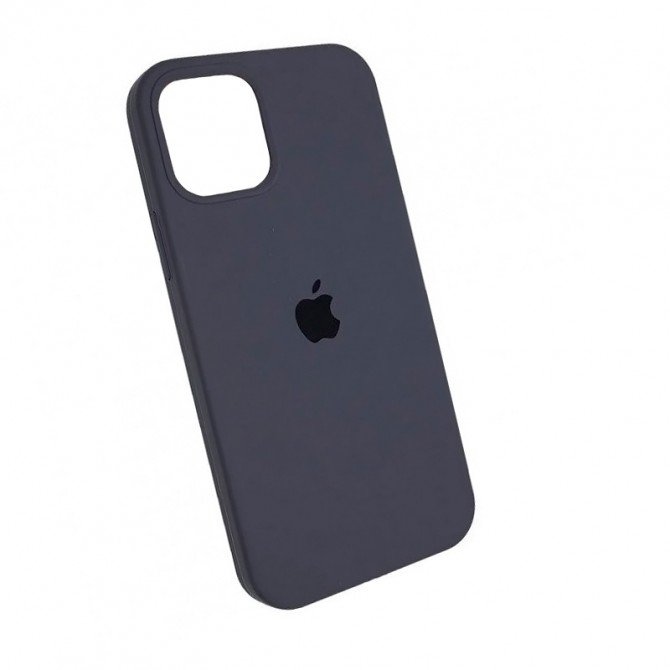 Оригінальний силіконовий чохол для iPhone 13 Темно Сірий FULL-3