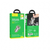 Автомобільний зарядний пристрій 1USB Hoco NZ10 Handy PD45W+QC3.0 Silver