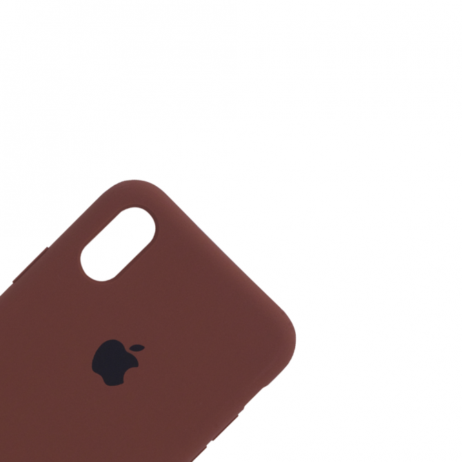 Чехол силиконовый для iPhone Xs Max Кофейный-3