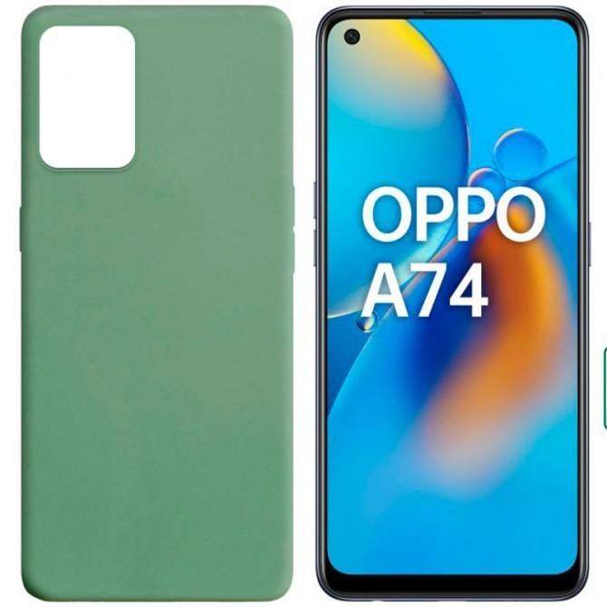 Силиконовый чехол Candy для Oppo A74 Фисташковый-1