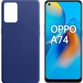 Силиконовый чехол Candy для Oppo A74 Синий