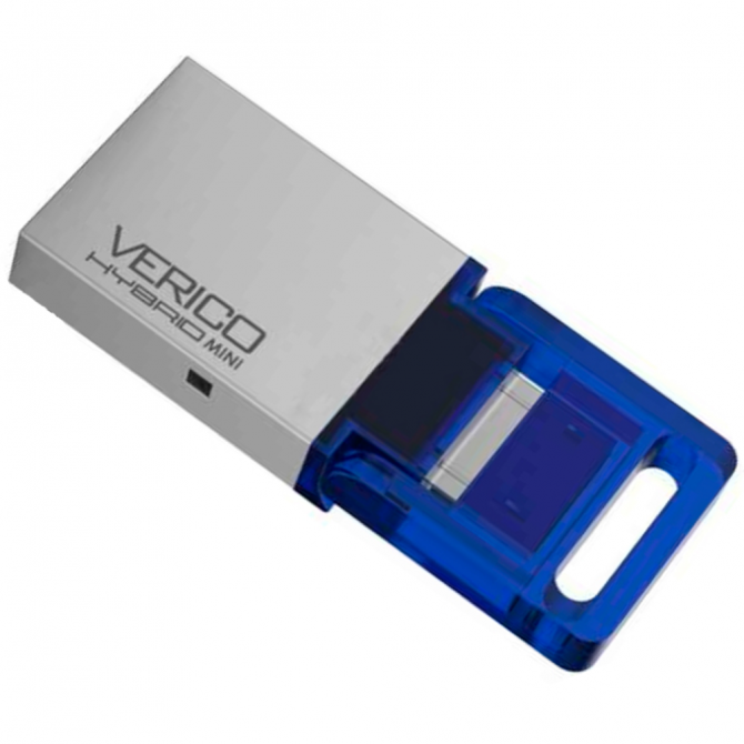 Флеш память Verico USB 16Gb Hybrid Mini Cyan-1