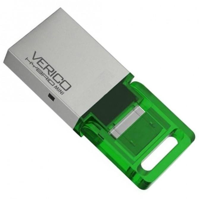 Флеш память Verico USB 16Gb Hybrid Mini Green-1