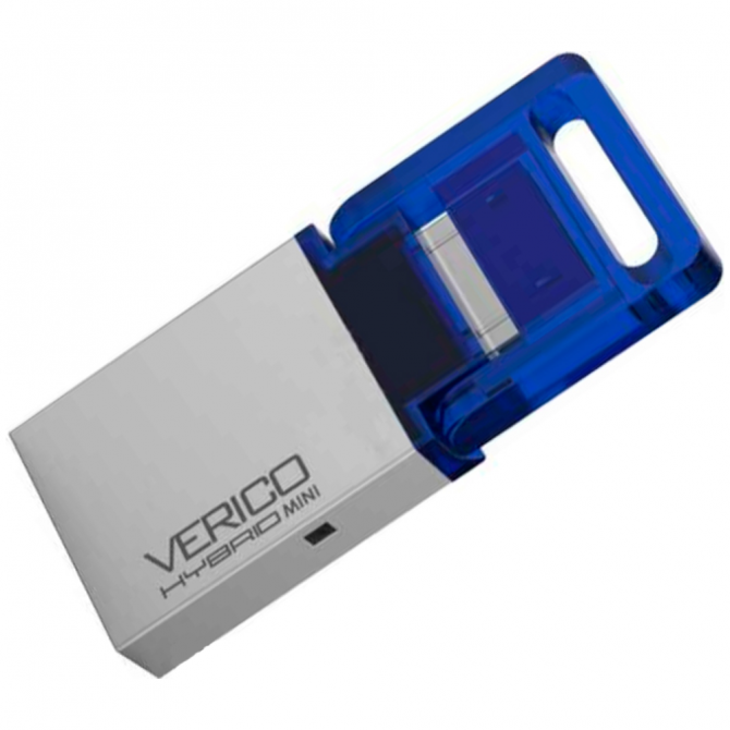 Флеш пам'ять Verico USB 32Gb Hybrid mini Синій-2