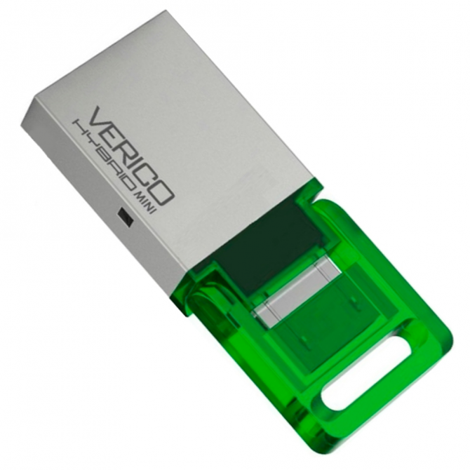 Флеш память Verico USB 32Gb Hybrid Mini Green-2