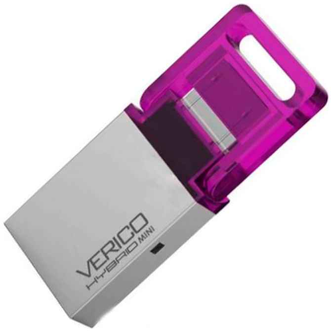 Флеш память Verico USB 32Gb Hybrid Mini Pink-2