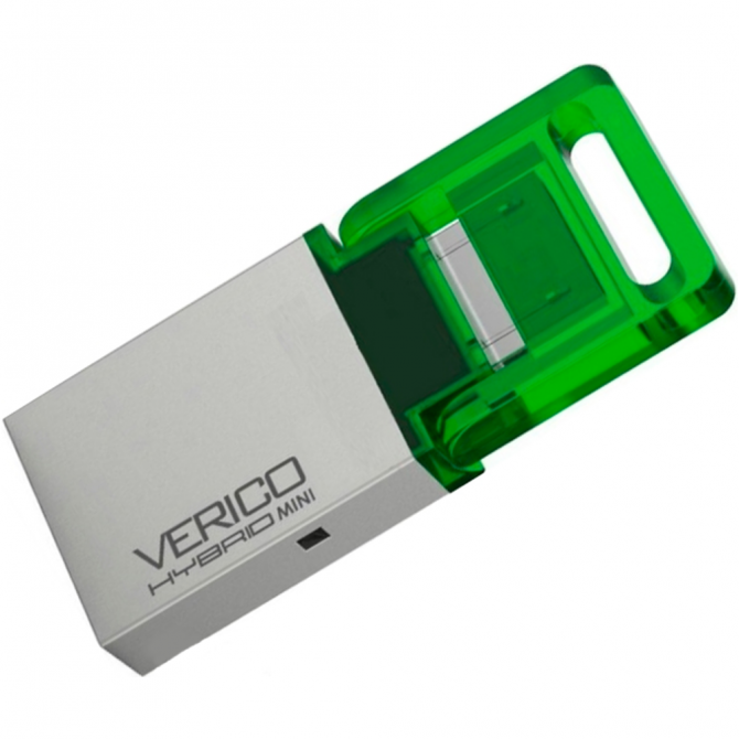 Флеш память Verico USB 8Gb Hybrid Mini Green-2