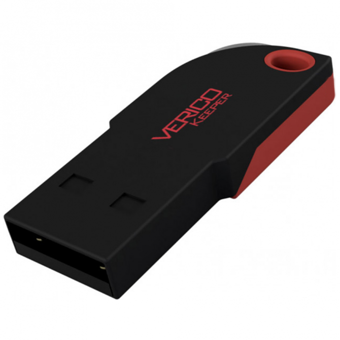 Флеш память Verico USB 8Gb Keeper Чёрный+Красный-1