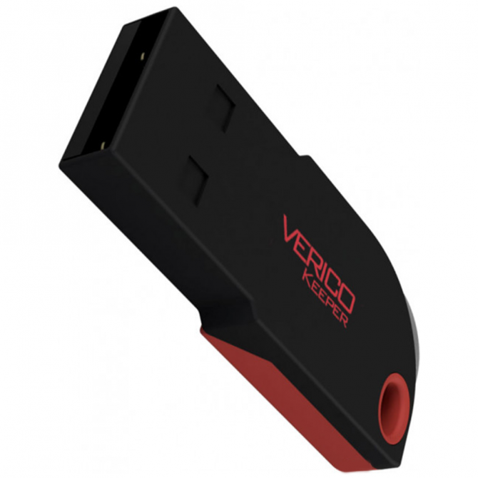Флеш память Verico USB 8Gb Keeper Чёрный+Красный-2