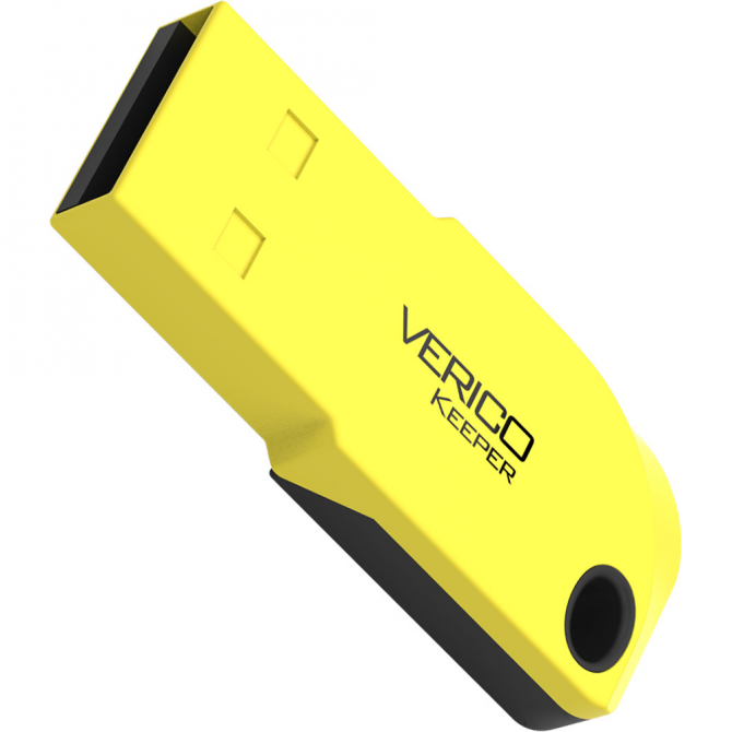 Флеш память Verico USB 8Gb Keeper Жёлтый+Чёрный