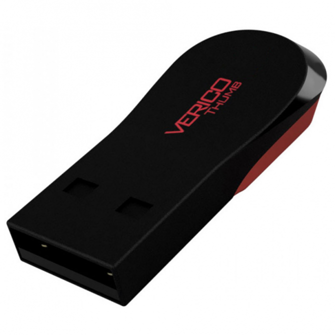 Флеш пам'ять Verico USB 8Gb Thumb Чорний+Червоний-1