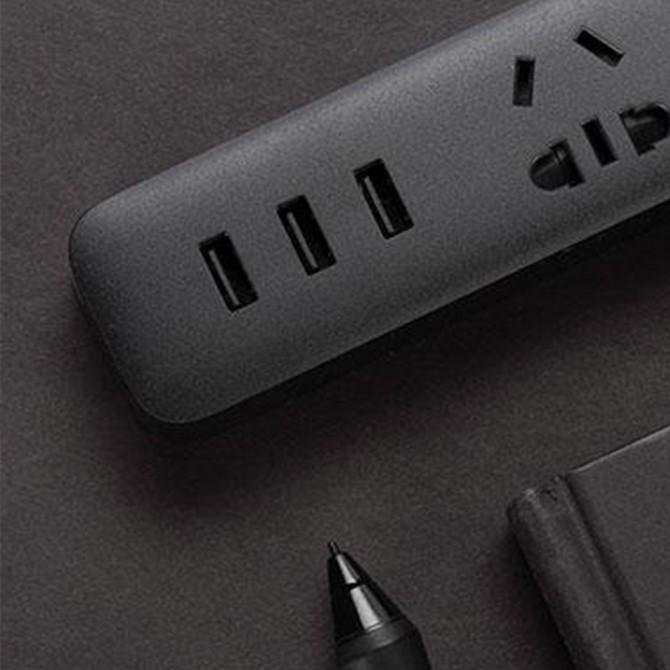 Сетевой удлинитель Xiaomi Power Strip 3 розетки + 3 USB Чёрный-4