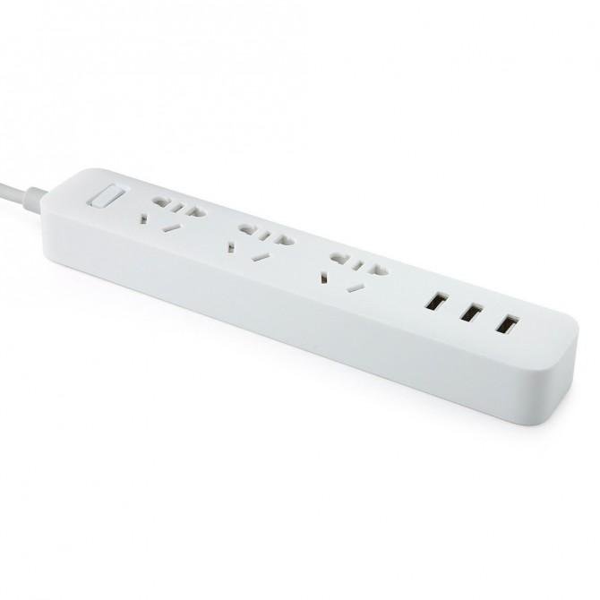 Мережевий подовжувач Xiaomi Power Strip 3 розетки + 3 USB Білий