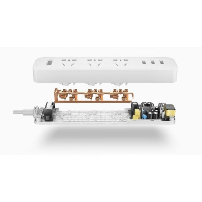 Мережевий подовжувач Xiaomi Power Strip 3 розетки + 3 USB Білий-1