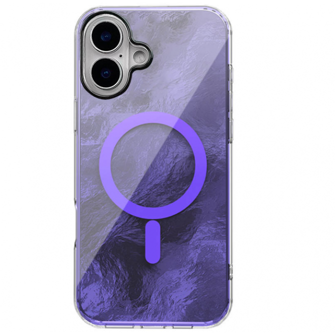 Чехол TPU Shiny Mountain (MagFit) для Apple iPhone 16 (6.1") Purple
