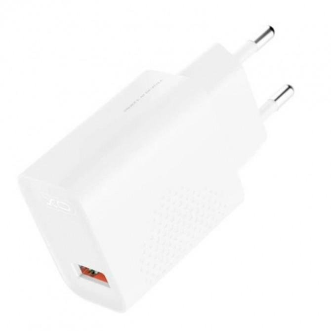 Сетевое зарядное устройство XO L159 18W/USB-A White + Type-C Cable-2