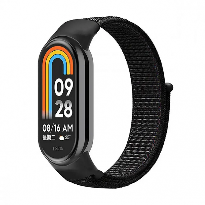 Ремешок для браслета Mi Band 8/9 Nylon New Black