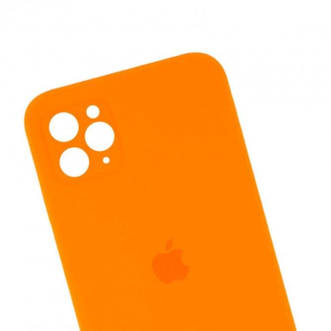 Оригинальный силиконовый чехол для iPhone 11 Pro Оранжевый FULL (with camera protection)-1