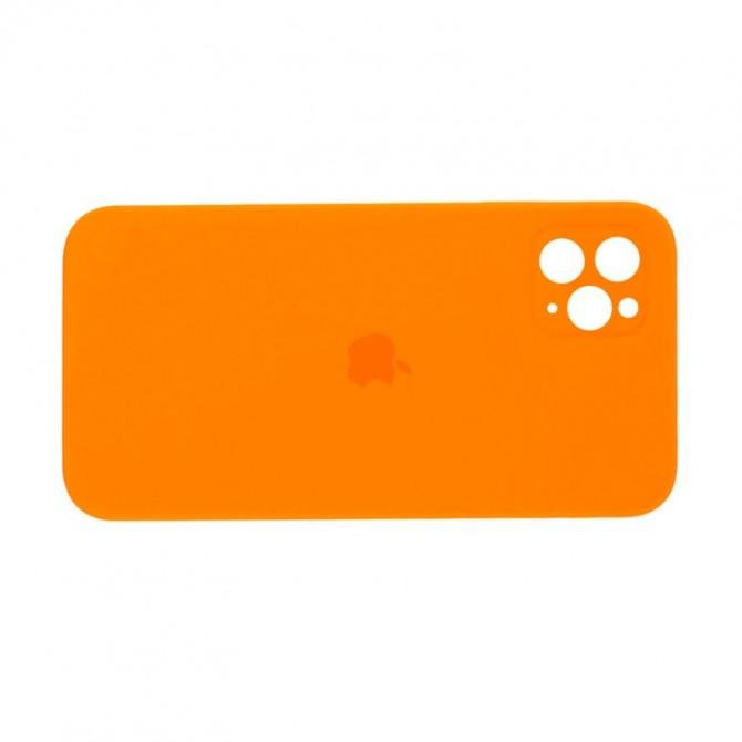 Оригинальный силиконовый чехол для iPhone 11 Pro Оранжевый FULL (with camera protection)-3