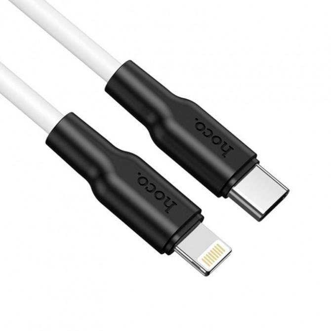 Кабель Hoco X21 Plus Type-C to Lightning 20W Black/White 1m