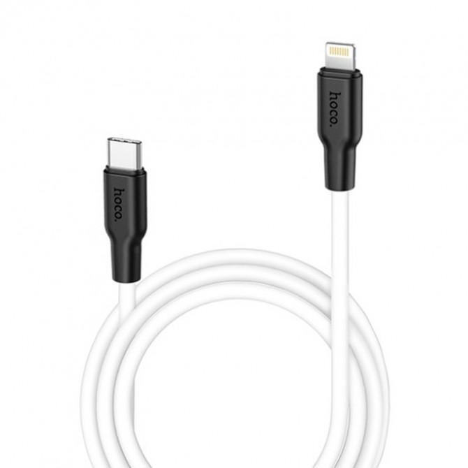 Кабель Hoco X21 Plus Type-C to Lightning 20W Black/White 1m-1