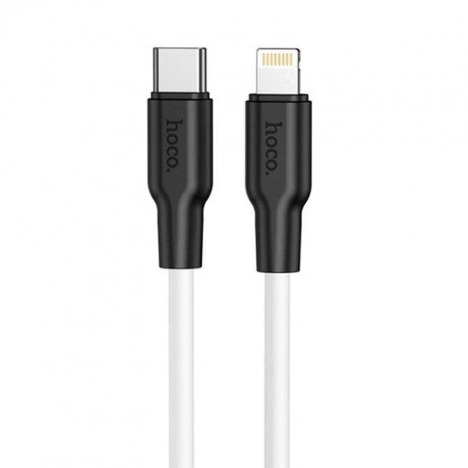 Кабель Hoco X21 Plus Type-C to Lightning 20W Black/White 1m-2