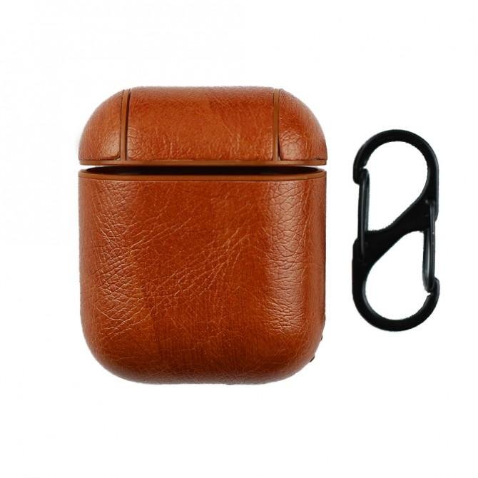 Чехол U-Like Leather Protective Case для Airpods Dark Brown