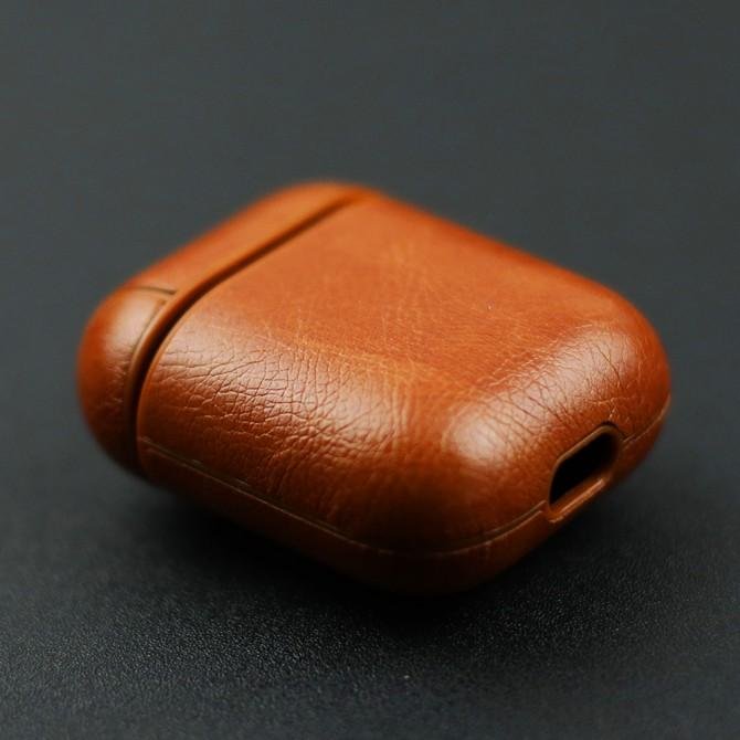 Чехол U-Like Leather Protective Case для Airpods Dark Brown-3