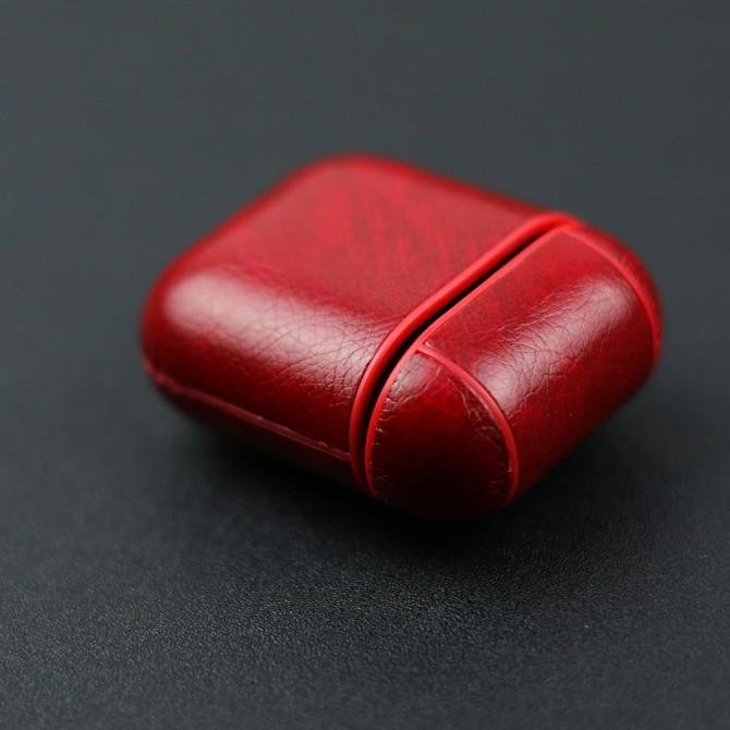 Чехол U-Like Leather Protective Case для Airpods Red-2