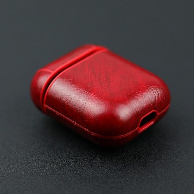 Чехол U-Like Leather Protective Case для Airpods Red-3