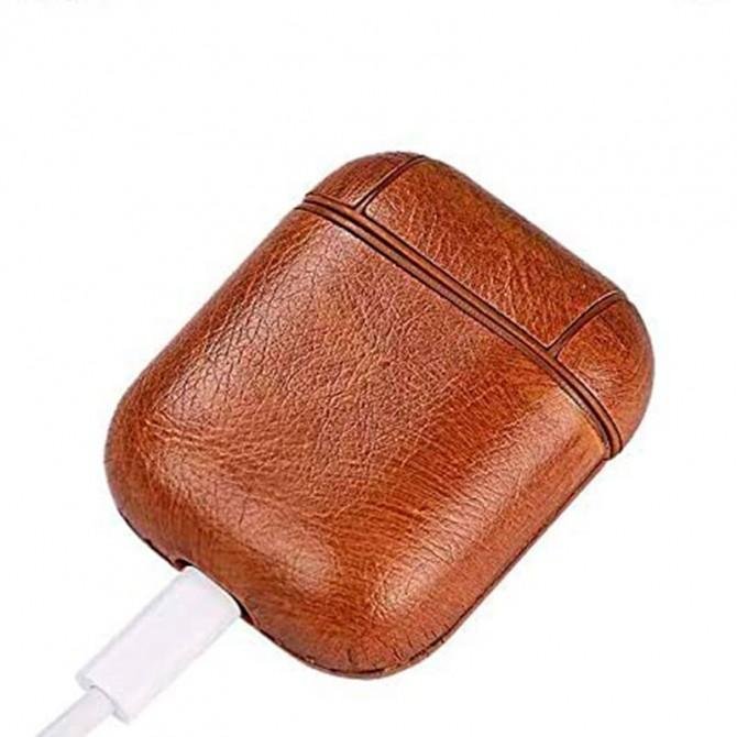 Чохол U-Like Leather Protective Case для Airpods Коричневий-1