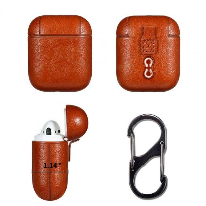 Чохол U-Like Leather Protective Case для Airpods Коричневий-2