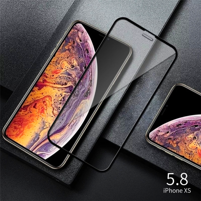 Защитное стекло TigerGlass для APPLE iPhone X/Xs/11 Pro (0.3 мм, 2.5D матовое, чёрное)-2