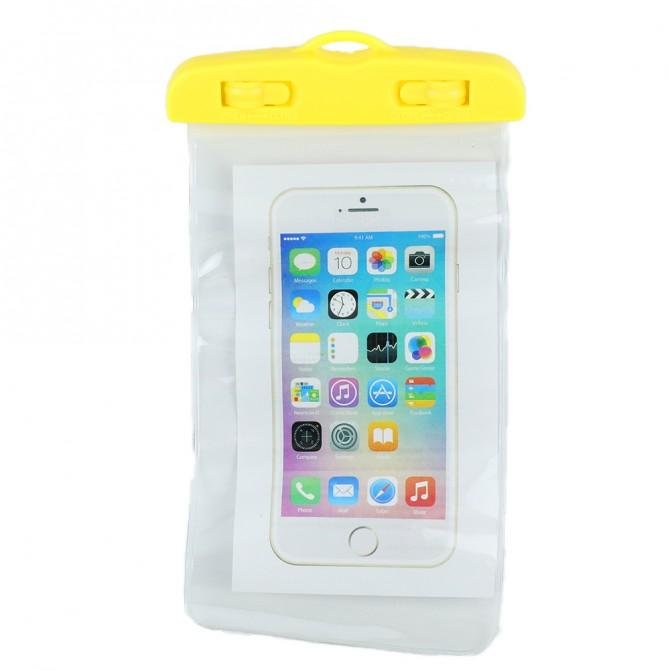 Силіконовий Чохол на шию Waterproof Жовтий (6,5")