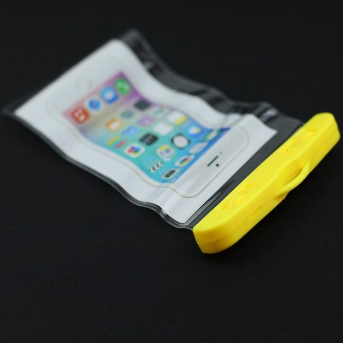 Силіконовий Чохол на шию Waterproof Жовтий (6,5")-2