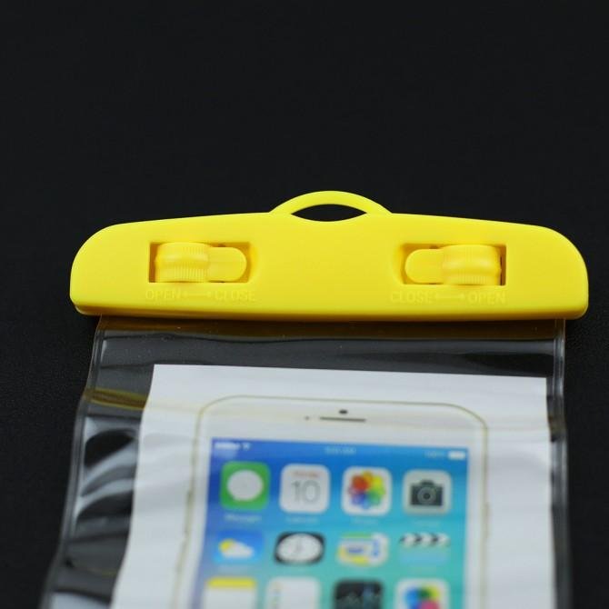 Силіконовий Чохол на шию Waterproof Жовтий (6,5")-3