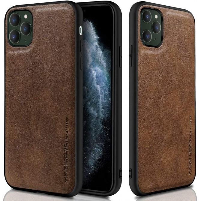Чехол X-Level Leather series iPhone 11 Pro Max Brown