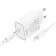 Сетевое зарядное устройство 1Type-C Hoco C143A Benefit PD20W White + Type-C to Lightning