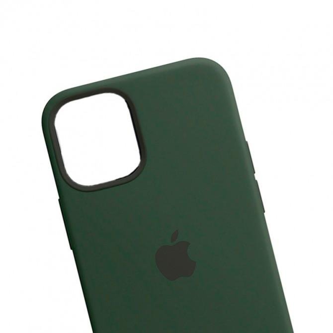 Оригинальный силиконовый чехол для iPhone 11 Pro Max Темно Зеленый FULL-1