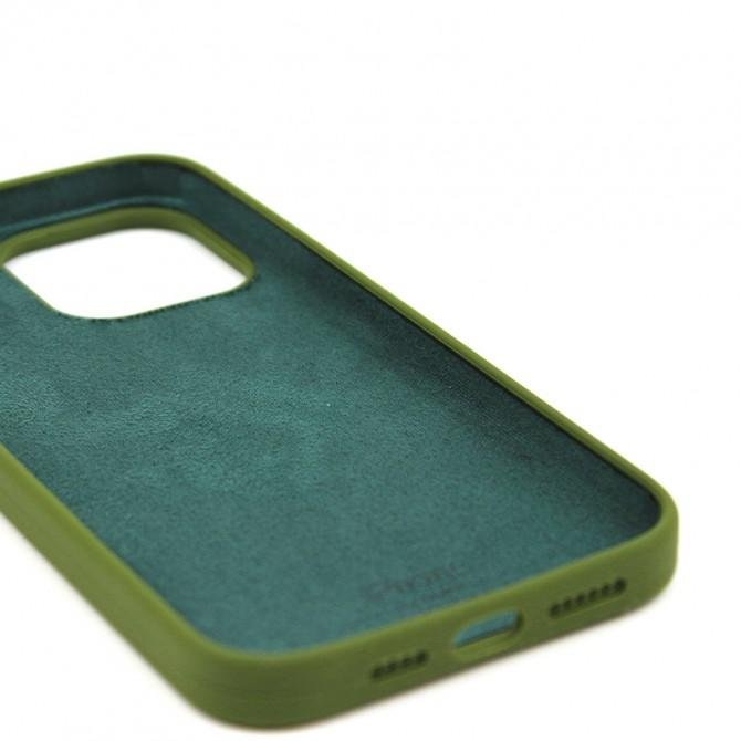 Оригінальний силіконовий чохол для iPhone 13 Pro Max Темно Оливковий FULL-2